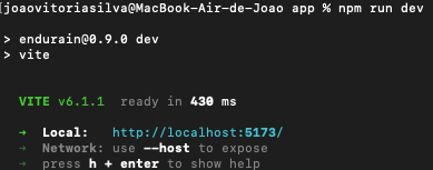 Frontend running